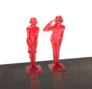 Artesanía de resina creativa Bienvenido Está bien Adornos de escritorio Decoración de escultura de arte moderno a la venta - Product Image 4
