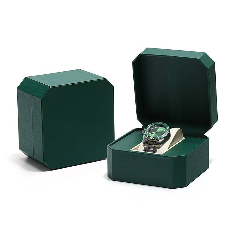 Octagonal PU Leather Dark Green