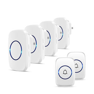 Sonnette de porte intelligente sans fil pour maison connectée, moderne, extérieure, étanche IP44, portée 300M, 2 émetteurs et contrôle par application - Product Image 1