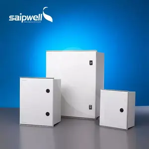 Fiberglass Box SAIPWELL CE IP66 Waterproof SMC DMC Hinged Fiberglass Enclosure with lock