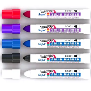 SD001 marcador industrial de lápis de cera, marcador permanente para janelas, madeira e vidro, bastão de marcação permanente, marcadores de tinta sólida