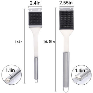 Long Handle Stainless Steel Wire BBQ Brush Heavy Duty Dishwasher Safe Multi-Function for Cleaning Utensils Grills Custom Logo - Product Image 3