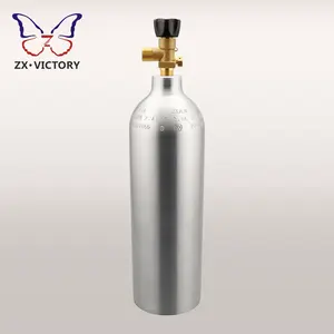 ZX TPED 2L Alumínio CO2 Cilindro com Válvula para Máquina de Refrigerante CO2 Enchimento Auquarium CO2 Tanque para Bebidas BeerKeg