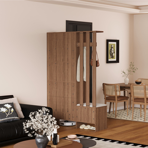 Modern Villa Entryway <strong>Shoe</strong> Cabinet <strong>Coat</strong> <strong>Rack</strong> <strong>Bench</strong> 6-Shelf Adjustable LED Eco-Friendly Space-Saving Dining Hallway Storage Unit - Product Image 4