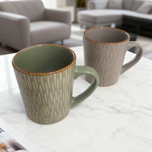 Cheap Wholesale Made in China Purple & <b>Green</b> Stoneware Ceramic Mugs-Durable Eco-friendly Food Safe Dishwasher & <b>Microwave</b> Safe - Product Image 2