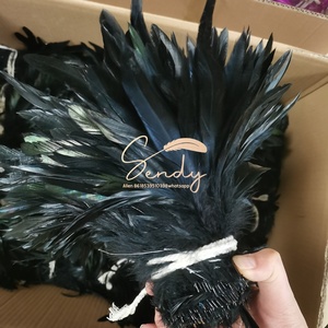 Plumes de Coq Noires de 6-8 pouces en Gros pour la Confection de Mouches de Pêche, Décorations de Costumes de Carnaval <span class=keywords><strong>et</strong></span> de Festival Samba - Product Image 4