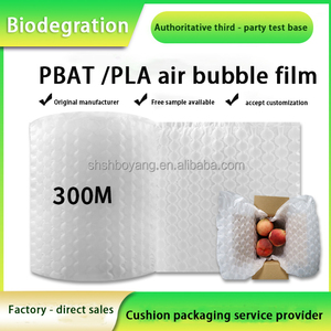 Original Manufacturer Biodegradable PBAT+PLA Strong Compression Resistance Cushioning Bubble Wrapping Film air Cushion Film