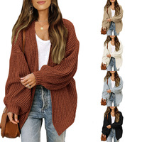 Cardigan long vintage en laine et cachemire pour femme, de haute qualité, col uni, tricot doux et moelleux, coupe ample et chaude, vente en gros