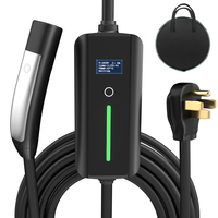 Cargador para Vehículos Eléctricos Modelo E de 32A para Tesla/NACS con Conector para Vehículos Eléctricos de 3 Pines CEE, Cargador para Automóviles de Nivel 2 de 7 kW, Cargador Móvil para Vehículos Eléctricos Tesla