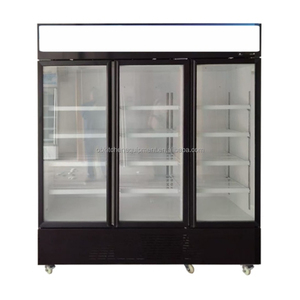 frost free 3 door upright chiller showcase commercial fruit and vegetable display refrigerator - Product Image 1
