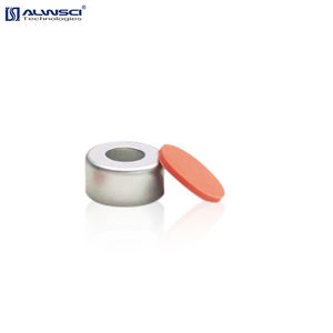 2 ml HPLC cam şişeler için 11 mm Mini Doğal Kauçuk <span class=keywords><strong>Tef</strong></span> <span class=keywords><strong>Septa</strong></span> ve Alüminyum Kıvrımlı Kauçuk Uç Tıpa Kapakları - Product Image 5