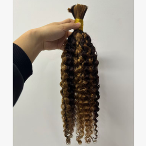Capelli Umani Birmani Ricci in Bulk di Alta Qualità a Prezzo all'Ingrosso, Ciocche per Trecce e Extension - Product Image 1