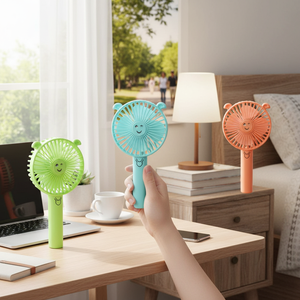 Ventilatore Portatile Mini H-2X USB/Elettrico, Ventilatore Indossabile in Metallo a Cinque Velocità per Uso Domestico - Product Image 5