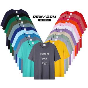 เสื้อยืดสกรีนลายแบบกำหนดเอง ผ้าหนา 180gsm ผ้าฝ้าย 100% เสื้อยืดพิมพ์ลายเรียบ หนานุ่ม สำหรับผู้ชาย ไซส์ใหญ่ คุณภาพสูง - Product Image 1