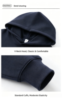 Sweat-shirt à capuche à épaules tombantes, Hoodie uni sans cordon pour le streetwear, Vêtements personnalisés en gros