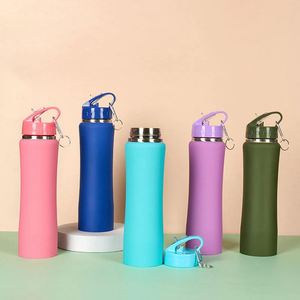 Gym Workout Portable Insulated <b>Water</b> <b>Bottle</b> 600ml <b>750ml</b> 304 Stainless Steel Double Wall Vacuum Straw Lid Leakproof Beverage Pot - Product Image 4
