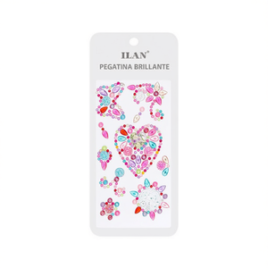 Adesivi con strass scintillanti Ilan Cuori Farfalle Multicolore 39043 - Product Image 1