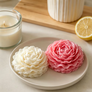 Vela de Cera de Soja con Flor de Peonía Hecha a Mano Oshine, Regalo para el Día de la Madre, Fragancia Floral Estética, Recuerdo para Bodas y Fiestas, Velas Artísticas al por Mayor - Product Image 3