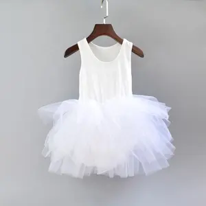 2021 modische flauschige Kinder Tutu Kinder Ballett Mädchen Tüll Rock Prinzessin geschichteten Tüll Kleid