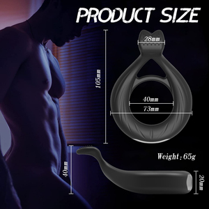 Anillo de pene de alargamiento vibrador Sexual de goma de silicona recargable USB para hombres <span class=keywords><strong>sexo</strong></span> - Product Image 3