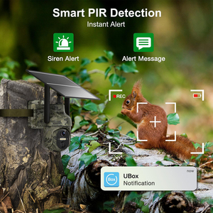 4G LTE Năng Lượng Mặt Trời Pin Powered 3MP Ngoài Trời Trail Máy Ảnh IP66 Phong Trào Theo Dõi Báo Động Được Xây Dựng Trong Mic Hai-Cách Âm Thanh Không Dây Sim Thẻ - Product Image 2