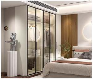 SANTOPOVA Armoire de rangement moderne personnalisable avec porte battante, tringle de suspension et tiroirs pour chambre à coucher - Product Image 2