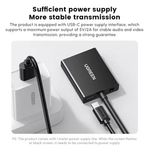 <span class=keywords><strong>Adaptateur</strong></span> <span class=keywords><strong>HDMI</strong></span> vers VGA UGREEN CM513 (femelle vers mâle) <span class=keywords><strong>avec</strong></span> prise <span class=keywords><strong>audio</strong></span> 3,5 mm - Product Image 2
