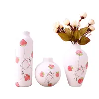 Set di piccoli vasi in ceramica dipinta a mano ad alta temperatura da 3 pezzi