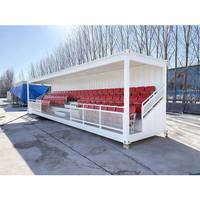 Siège de tribune VIP commercial extérieur pour stade, siège en métal creux moulé par soufflage pour terrain de sport extérieur, tribune portable à vendre