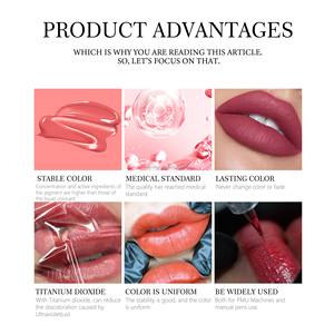 Naturalité 15 couleurs 12ml usine de porcelaine fournit un pigment de maquillage permanent pigment de <span class=keywords><strong>tatouage</strong></span> permanent pour les lèvres - Product Image 3