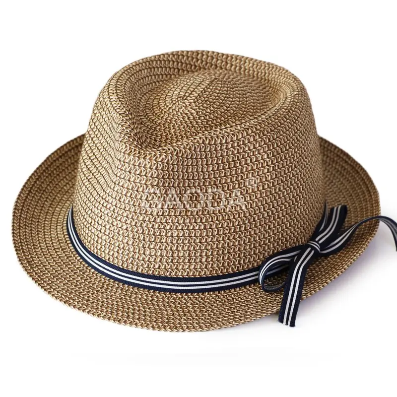 V dames papier chapeaux fedora gros chapeau de paille Chine