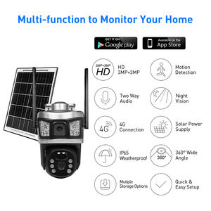 V380 RV17-4G уличная Wi-Fi камера видеонаблюдения 3MP + 3MP с двойным объективом ночного видения TF-карта облачные данные обнаружения движения PTZ HD CMOS - Product Image 2