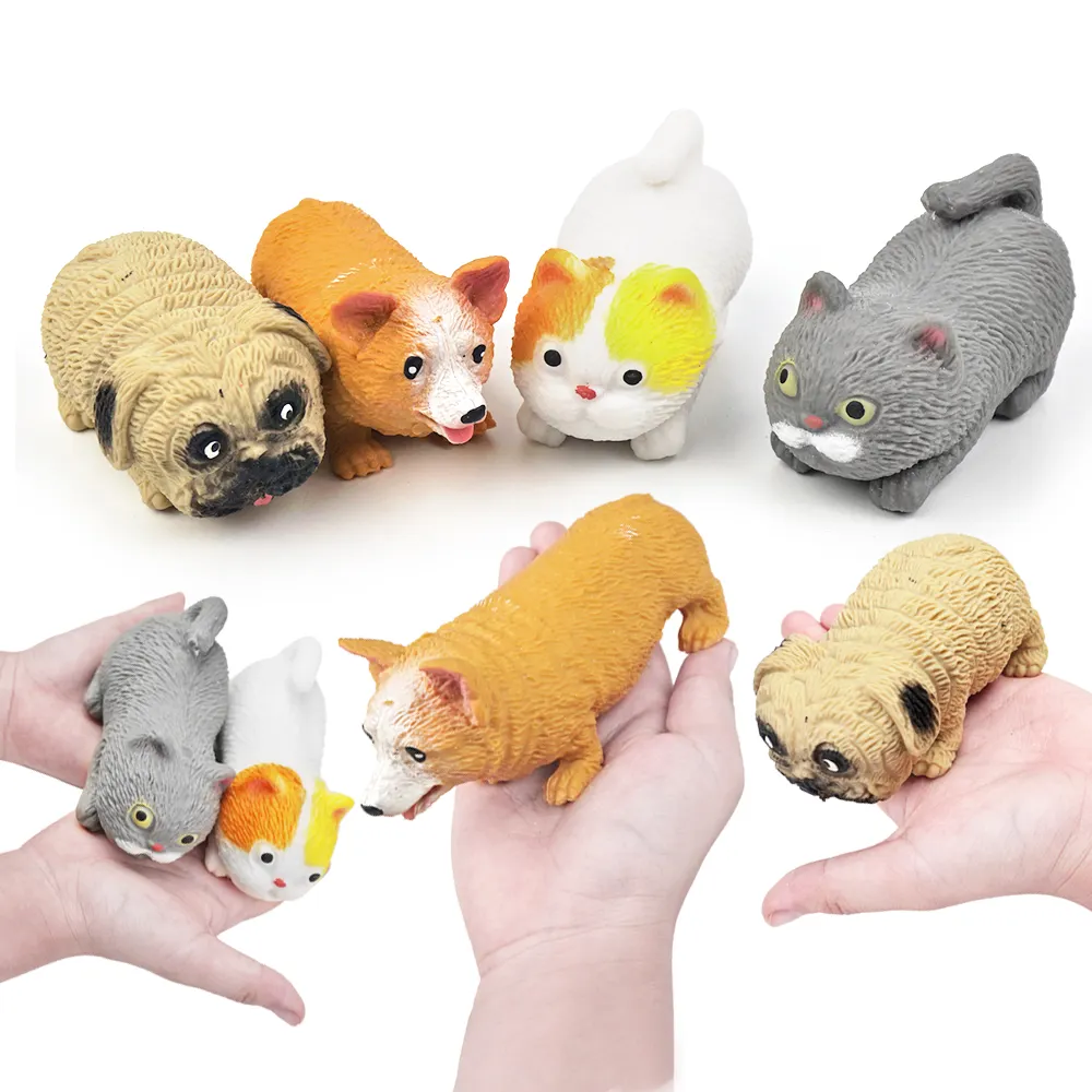 New Arrival Christmas Halloween Gift Adult kids Soft Toy Kawaii Dog Shape Squishy Squeeze Fidget Toy With Sand