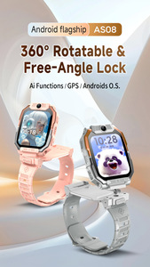 Montre connectée pour enfants Android 4G avec caméra double rotative à 360°, verrouillage à angle libre, appels vidéo, GPS, SOS, IP67, Smart - Product Image 5