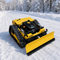 Tondeuse à gazon télécommandée sur chenilles XCMG 9HP, souffleuse à neige 2 en 1, pente de 45 degrés, portée de 200 m, moteur sans balais