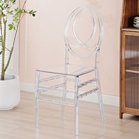 Chaise d'événement empilable au design simple, chaise de banquet transparente, chaise de mariage moderne en plastique