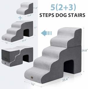 Pet Stairs Luxury <b>Dog</b> Ramp Tunnel House Set Foam Climbing Ladder <b>for</b> High <b>Bed</b> <b>Sofa</b> Wholesale Factory Vendor Bulk - Product Image 1