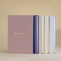 Agenda hebdomadaire A5 personnalisé avec couverture en lin et logo imprimé pour le suivi des habitudes et des tâches