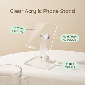 Soporte Ajustable para iPhone, Personalizado de Fábrica, Acrílico Transparente, Engrosado, Rotación de 360°, Almohadillas Antideslizantes, Soporte de Escritorio para Uso Diario - Product Image 4
