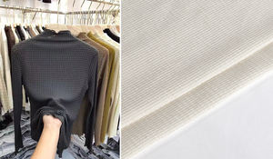 Tissu côtelé TC teint uni, tissu côtelé 2x2 en coton Polyester Spandex à la mode - Product Image 4