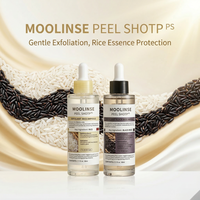 Ampoule de riz noir de soins de la peau coréens de marque privée + ampoule de riz blanc: Essence d'élimination des points noirs et de la peau morte pour le visage et le corps