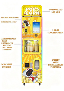 Distributeur automatique de pop-corn 24h/24 et 7j/7 avec écran tactile et système de paiement multiple |   Machine à <span class=keywords><strong>Popcorn</strong></span> Frais à la Demande - Product Image 4