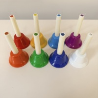 Colored Metal Eight-tone Children's Hand Bell 8-tone Lesson Music Percussion Instrument