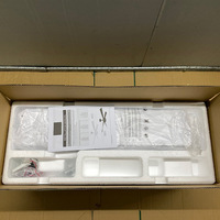 Ventilateur de plafond industriel moderne noir mat et blanc, 52 pouces, commande murale, moteur réversible pour atelier, garage, zone commerciale