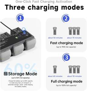 Hub de charge de batterie MA331 Air 3/3S 200W 3 canaux, chargeur rapide pour drone DJI Air3s/Air3, chargeur portable avec connexion APP - Product Image 6