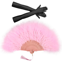 Vente en gros d'Éventails à main colorés Éventail moelleux en plumes de dinde pour la danse du ventre Fête Spectacle de scène Décoration de mariage