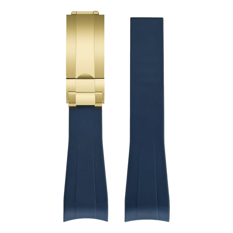 Boucle bleu roi et or