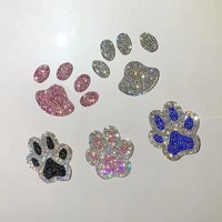 RTS 2025 Bling autocollants mignon ours chien chat empreinte voiture arrière bricolage décoration autocollant voiture carrosserie autocollant