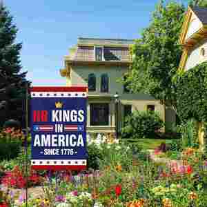 Bandera de Jardín 'No Kings in America' de 12 x 18 Pulgadas, Doble Cara, Poliéster Resistente, Bandera Contra el Odio, Salva <span class=keywords><strong>la</strong></span> <span class=keywords><strong>Democracia</strong></span> - Product Image 4
