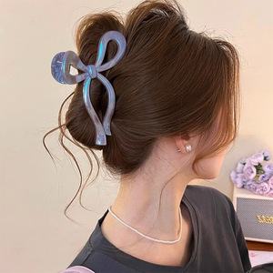 Elegante y Moderno Accesorio para el Cabello con Lazo, Pinza de Plástico Brillante Grande de 13 cm para Mujer, Pinza para el Cabello Antideslizante - Product Image 2